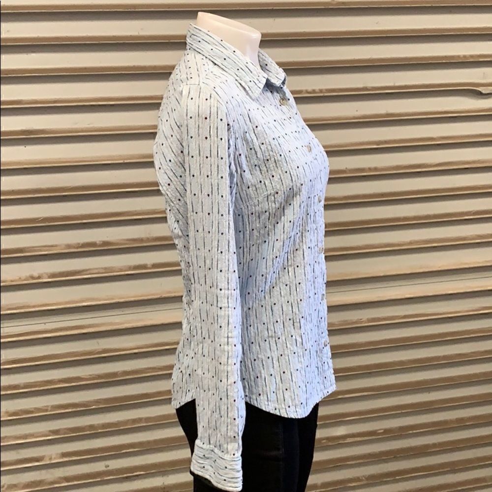 Columbia long sleeve button up top cotton blend - Picture 6 of 8